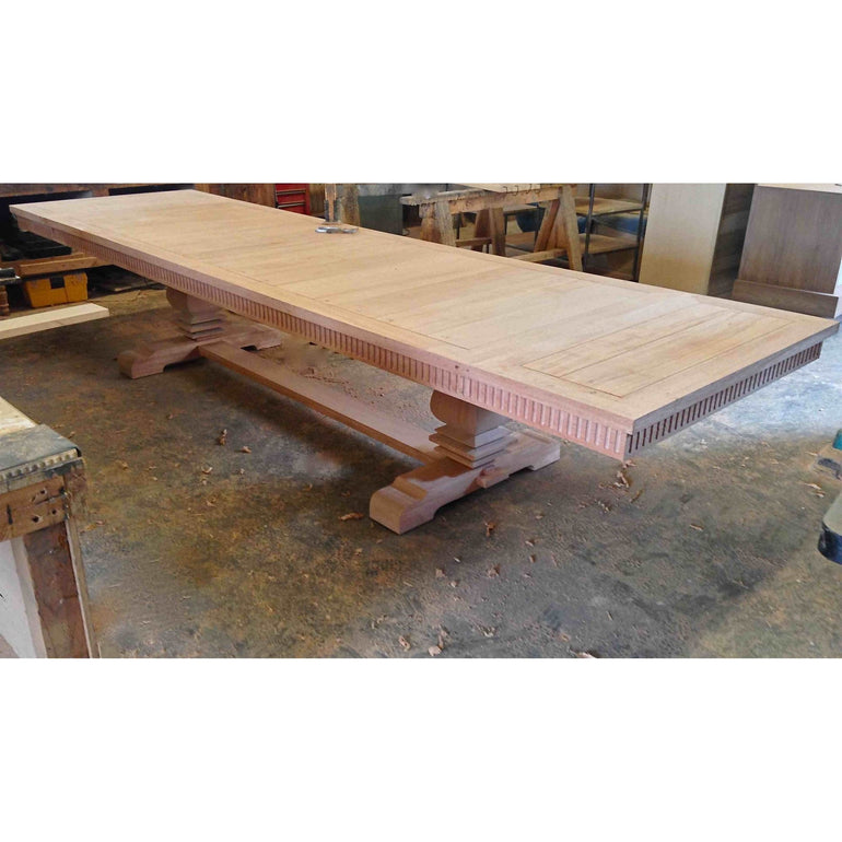 15ft Mahogany wood extension dining table