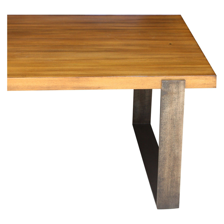 Modern Wood & Metal Coffee Table