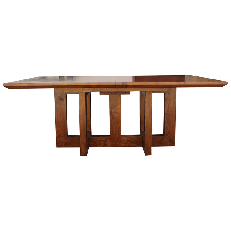 Mid-Century Modern Metro Extension Trestle Dining Table