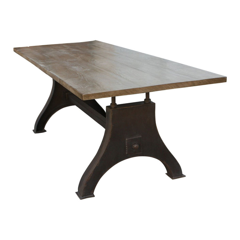 urban modern steel dining tables with solid white oak top 