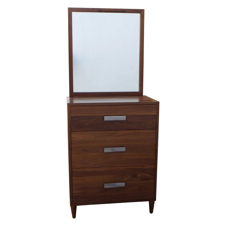 mid century modern dresser mirror Mid Century Modern Dresser Built in Solid Walnut – Mortise & Tenon