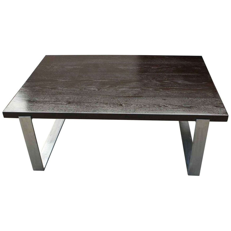 Modern Industrial Walnut Coffee Table