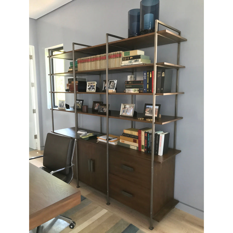 modern interior home office bookcase cabinet