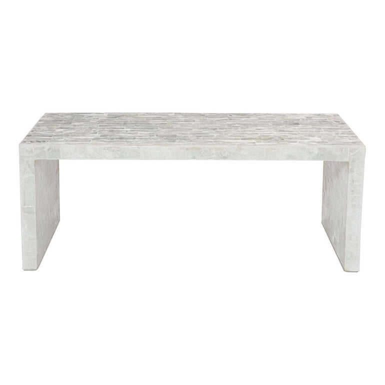 white tiled modern alabaster gypsum cocktail table 