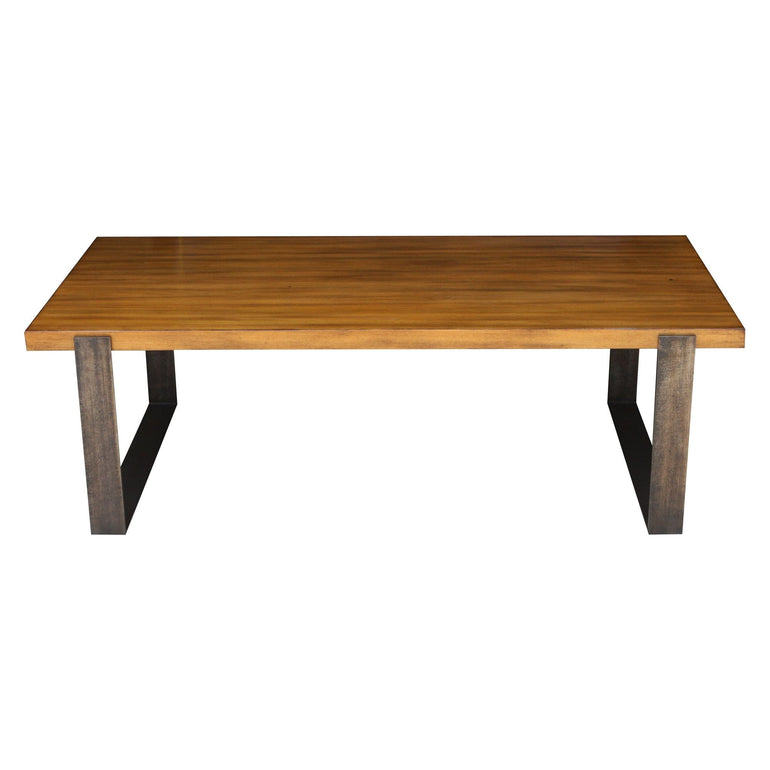 Modern Wood & Metal Coffee Table