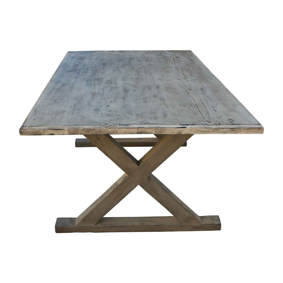 Classic Country X Base Dining Table – Mortise & Tenon
