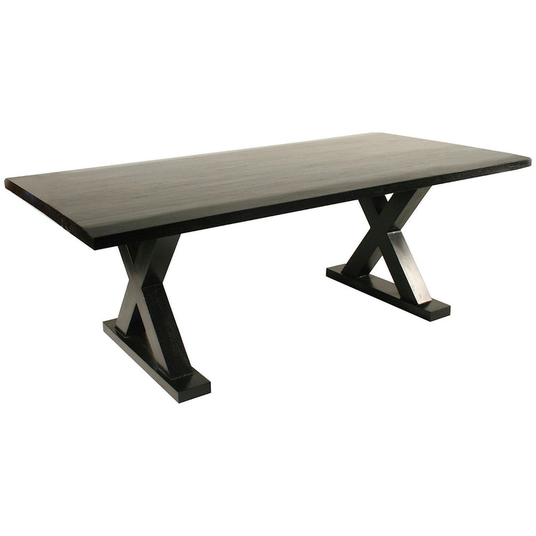 Modern x base dining table best sale
