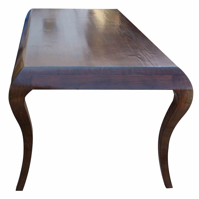  Cabriole Leg Dining Table With Glazed Lacquer Finish 