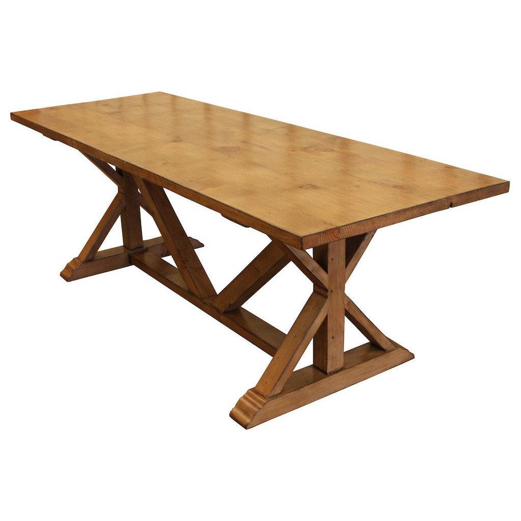  Country X base Trestle Refectory Dining Table