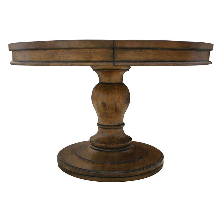 Westport Round Reclaimed Wood Extension Pedistal Table