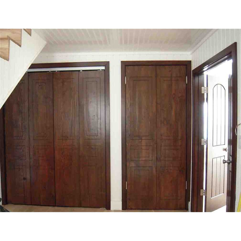 reclaimed wood bi-fold closet doors