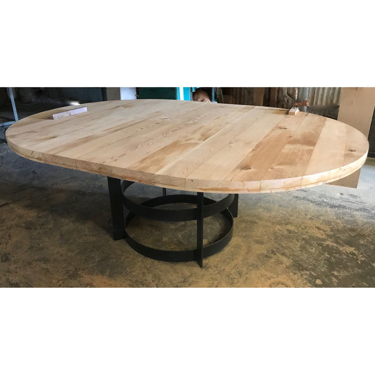 custom building round pedestal extension dining table