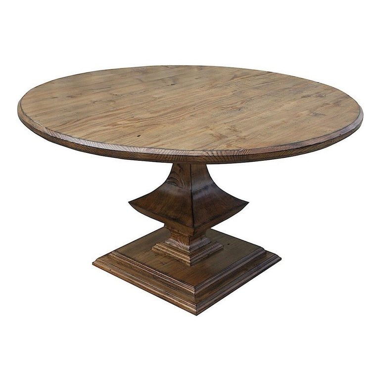 custom salvaged round dining table