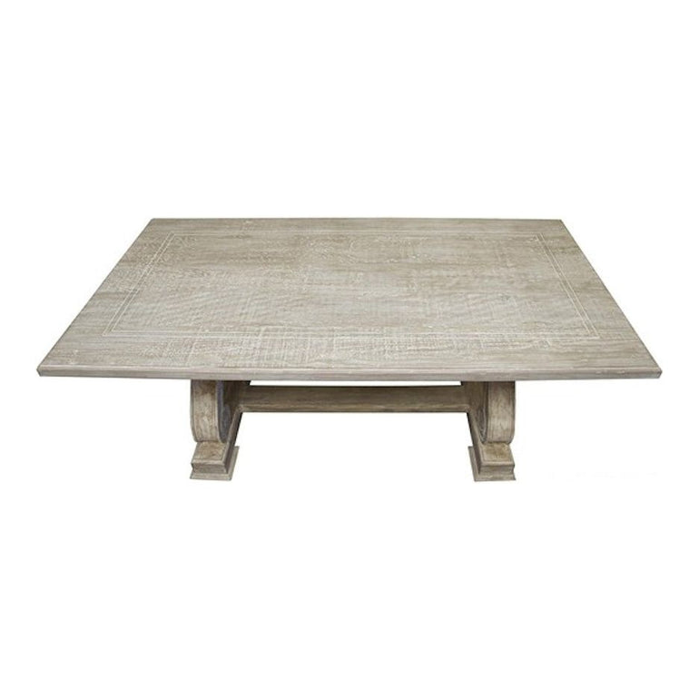 Serpentine Leg Trestle Dining Table in Reclaimed Wood