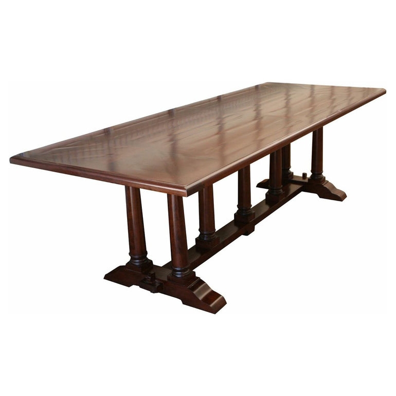 Classic Old World Trestle Dining Table