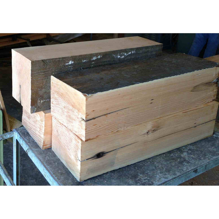 solid reclaimed douglas fir that we use to make the legs