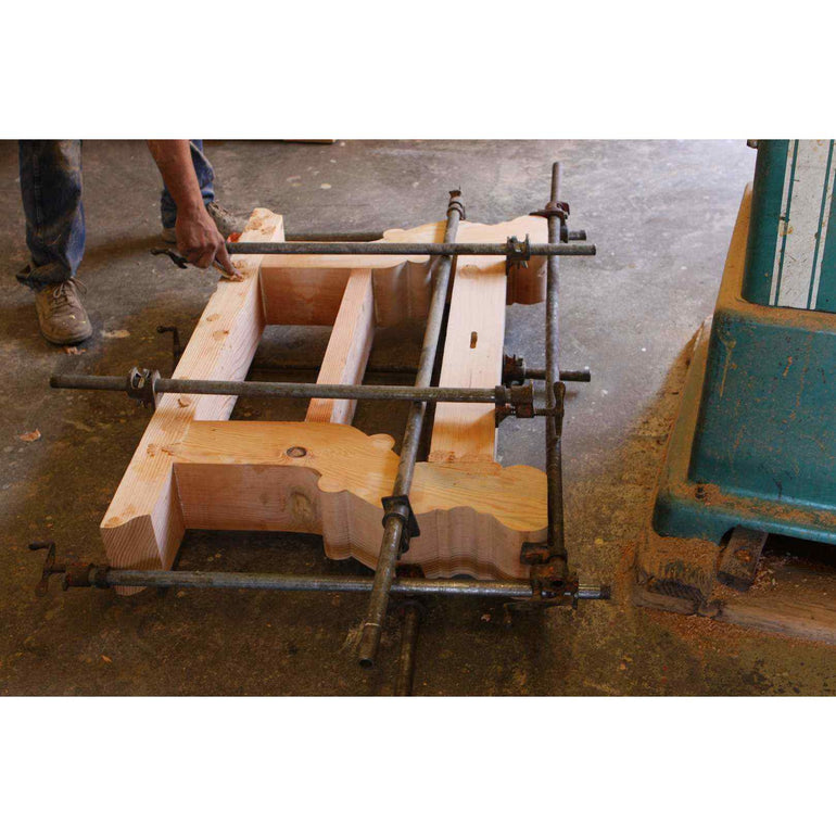 gluing up the legs for a 12ft dining table