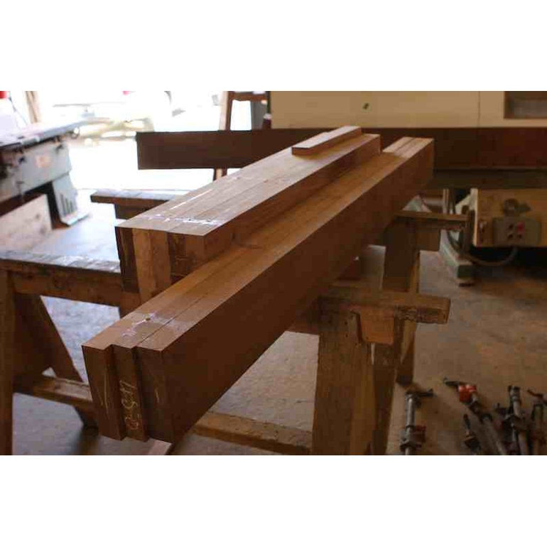 cutting the mahogany to make the aprons