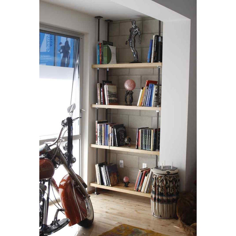 Industrial Built-in Bookcases