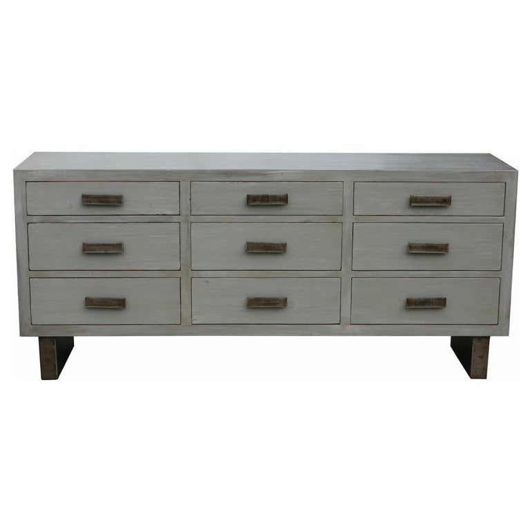 grey reclaimed wood dresser Oscar Grey Reclaimed Wood 9-drawer Dresser by Kosas Home - Bed Bath & Beyond