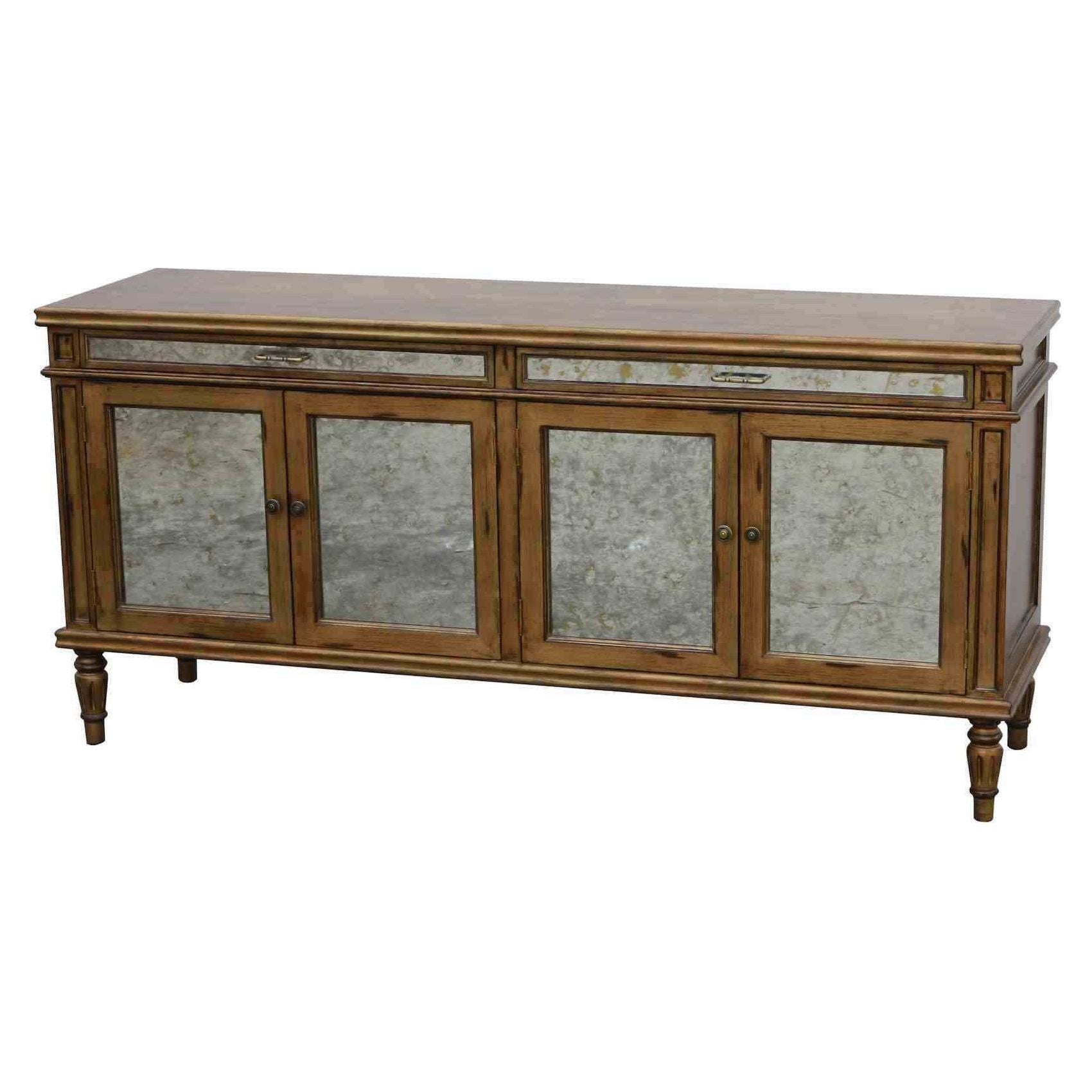 Antiqued Gold Dining Room Cabinet